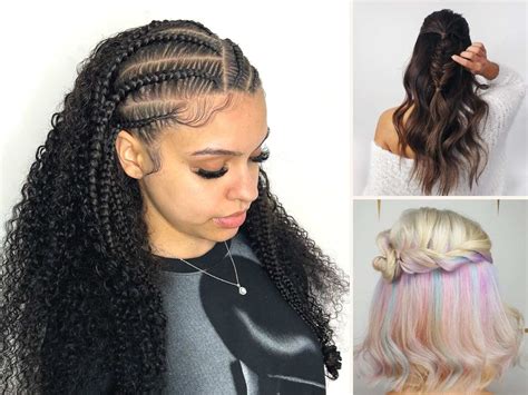 half up half down weave braids|half braids half weave hairstyles.